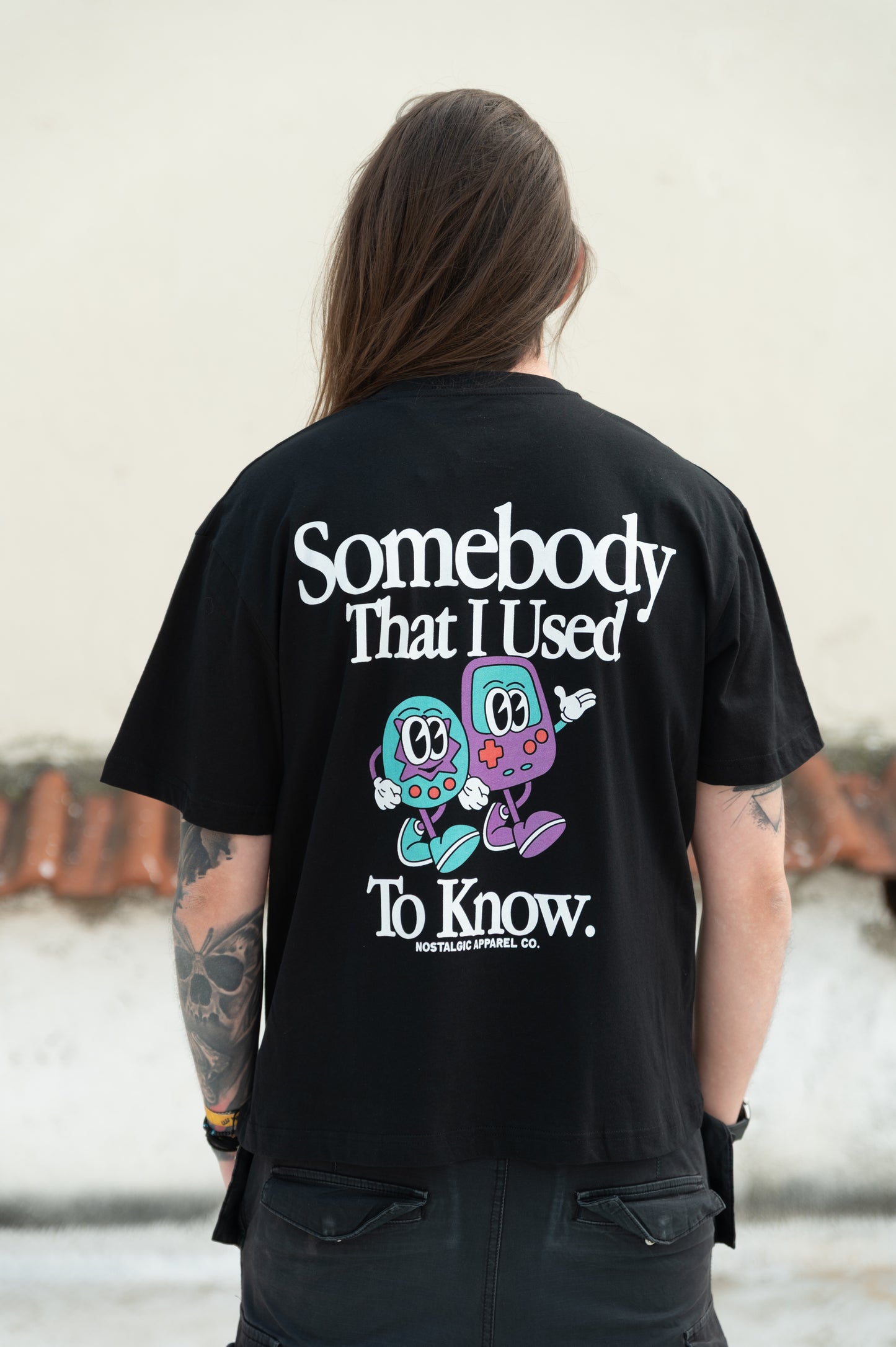 Somebody That I Used to Know | Oversized Black Tee 🏷️