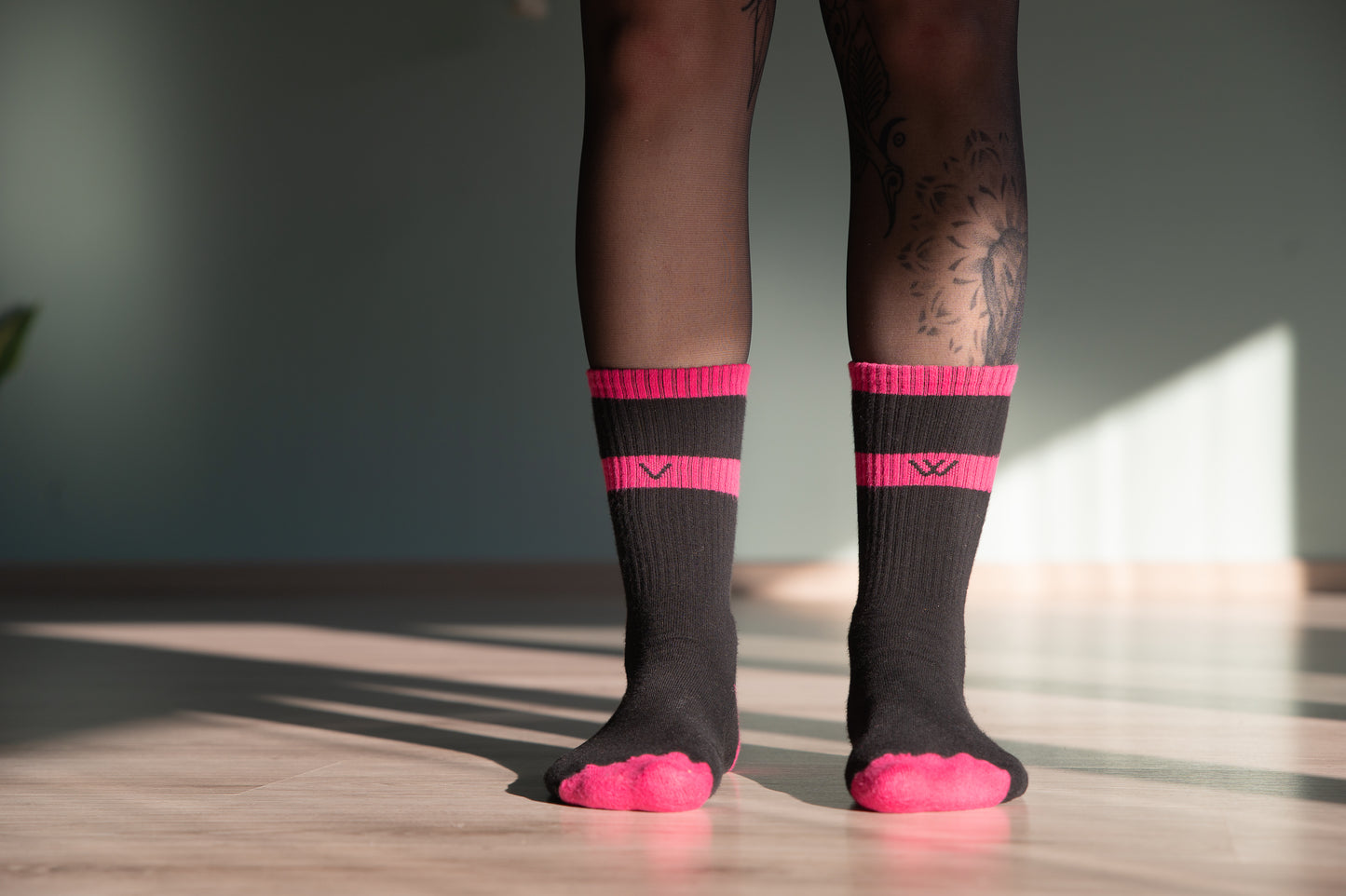 Black Magenta Socks