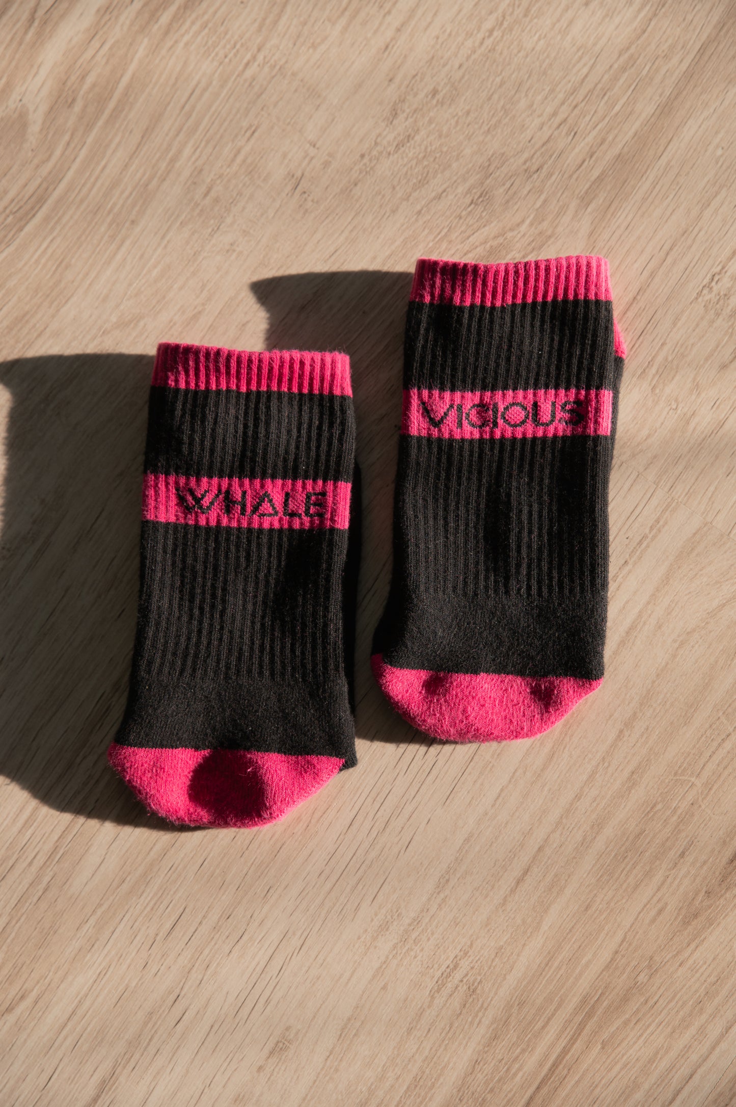 Black Magenta Socks